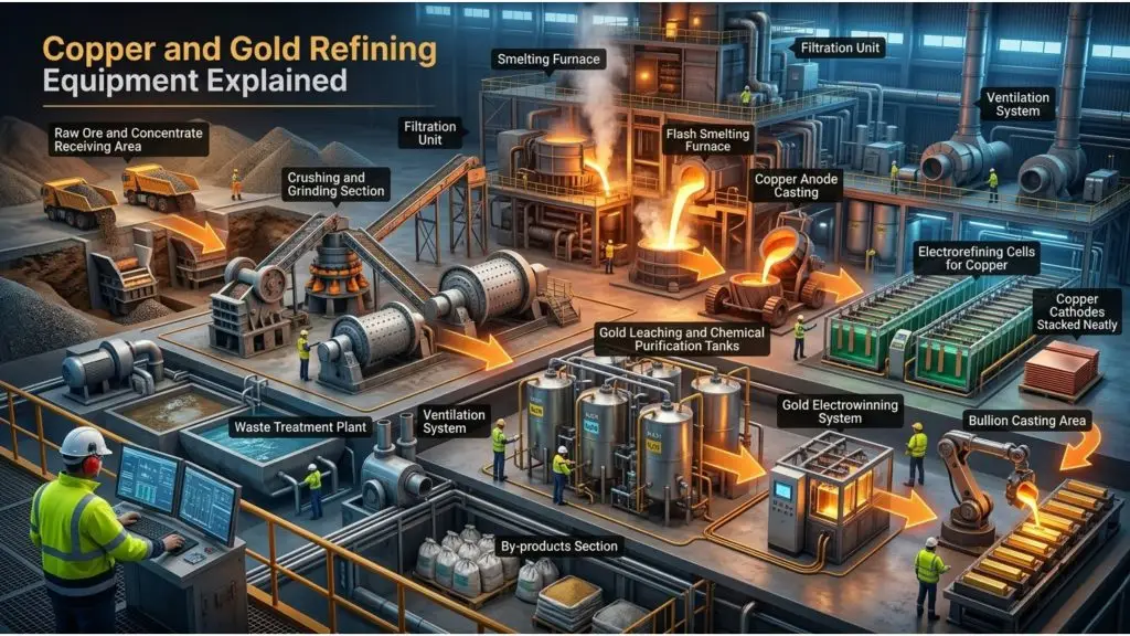 Copper and Gold Refining Equipment Explained